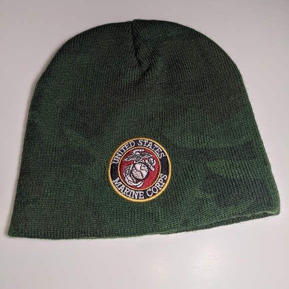 Marine Corp Camo Beanie Patch Euc Os 